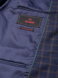 Raymond Checked Single-Breasted Contemporary Fit Formal Blazer