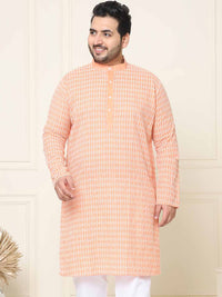 SOJANYA PLUS Geometric Embroidered Long Sleeves Pure Cotton Straight Kurta