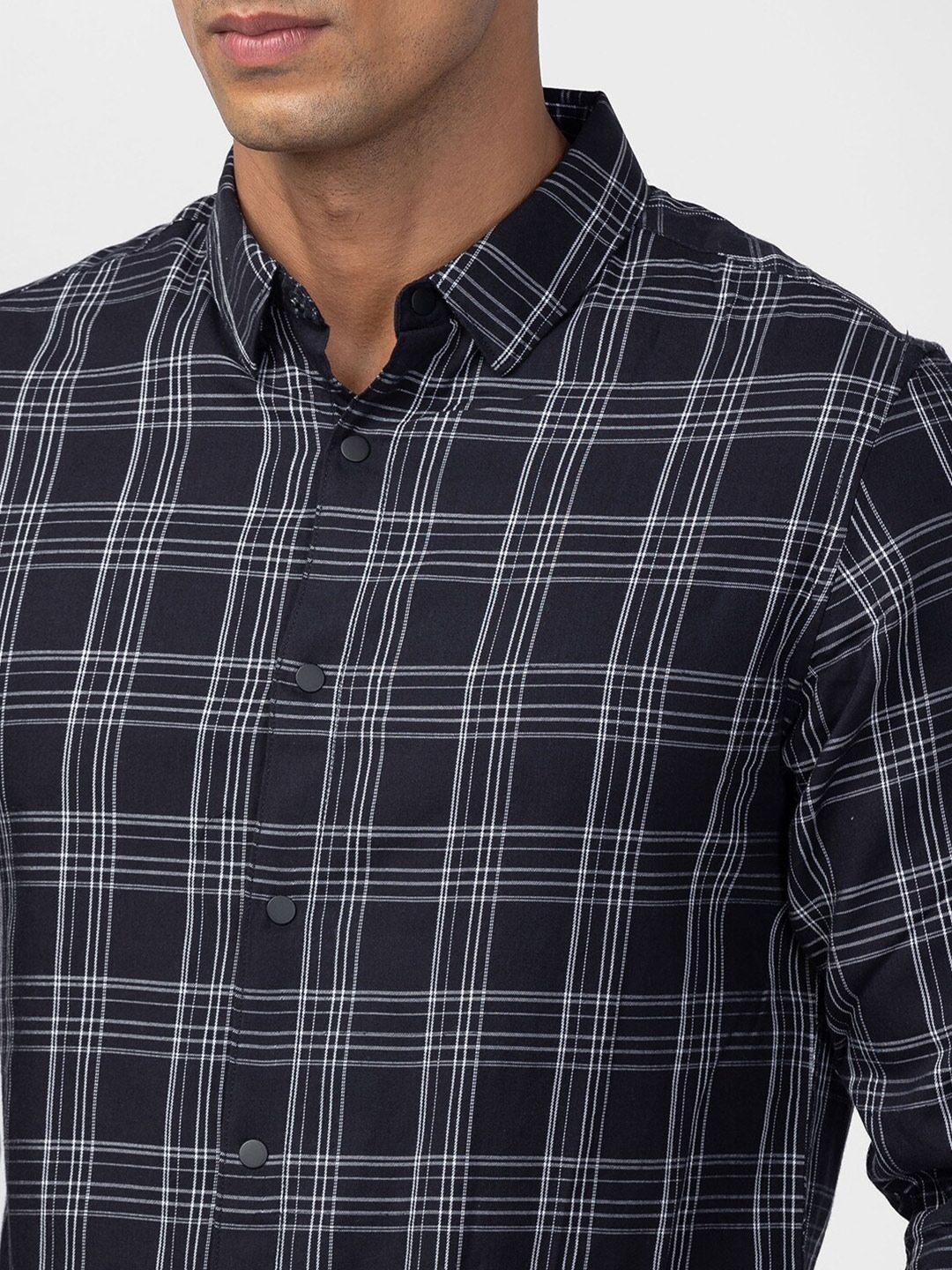 SPYKAR Men Classic Slim Fit Tartan Checked Cotton Casual Shirt