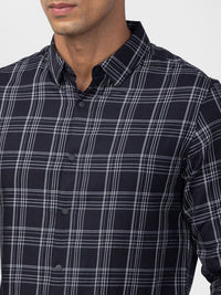 SPYKAR Men Classic Slim Fit Tartan Checked Pure Cotton Casual Shirt