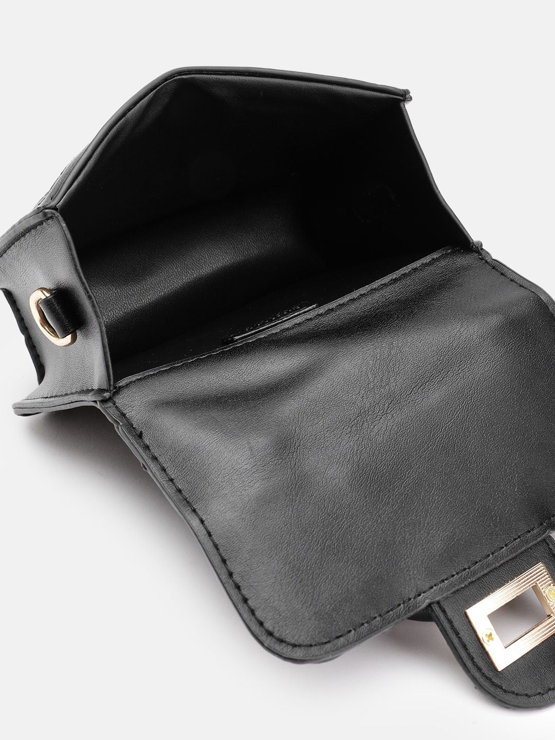 DressBerry Structured Quilted Satchel Bag