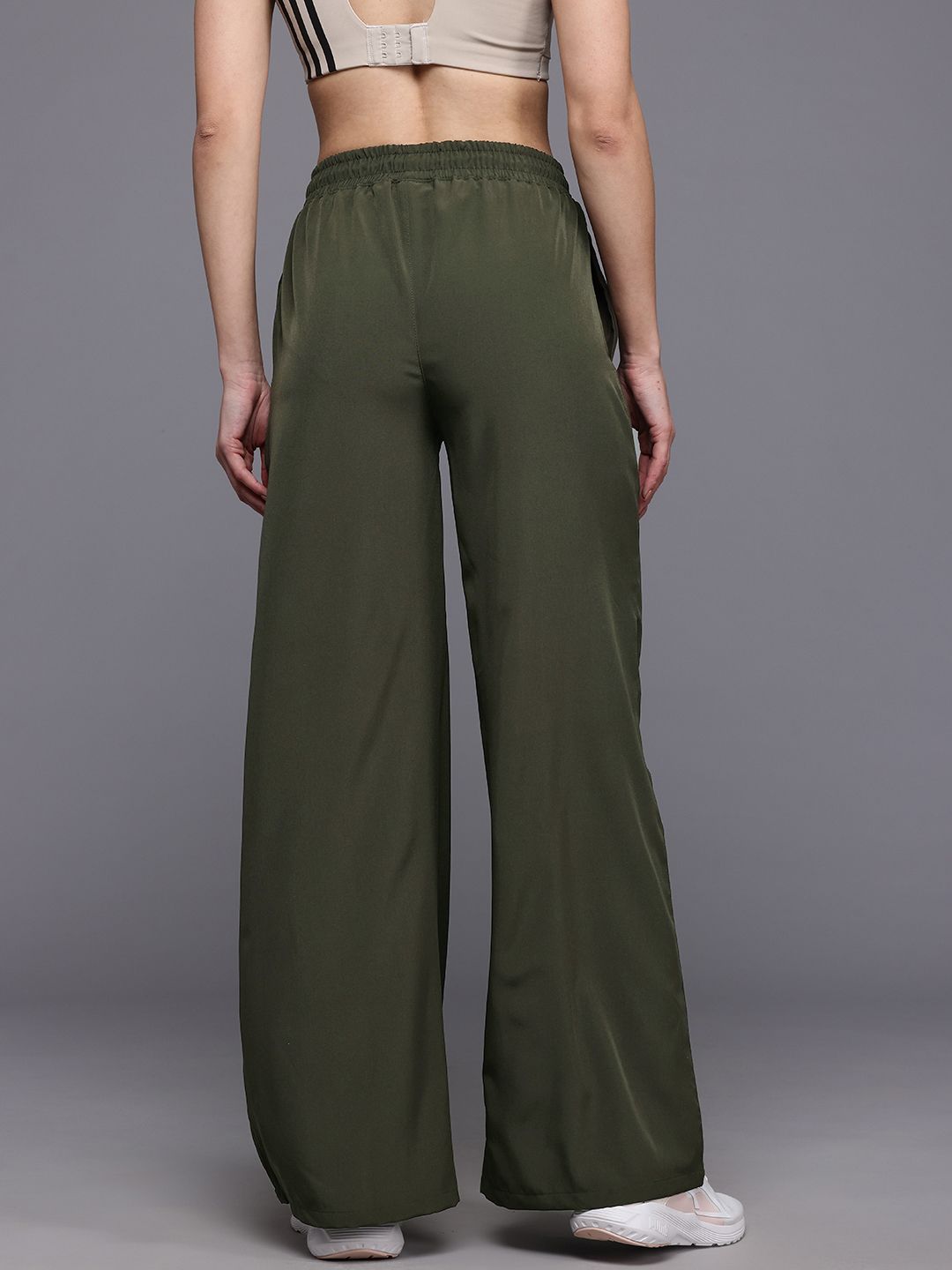 HRX by Hrithik Roshan Women Mid-Rise Regular Fit Lifestyle Flared Track Pants