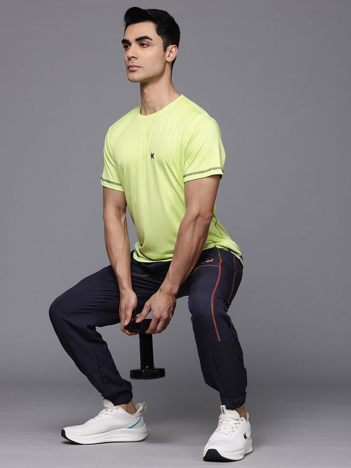 HRX by Hrithik Roshan Men Mid-Rise Training Joggers with Reflective Stripes