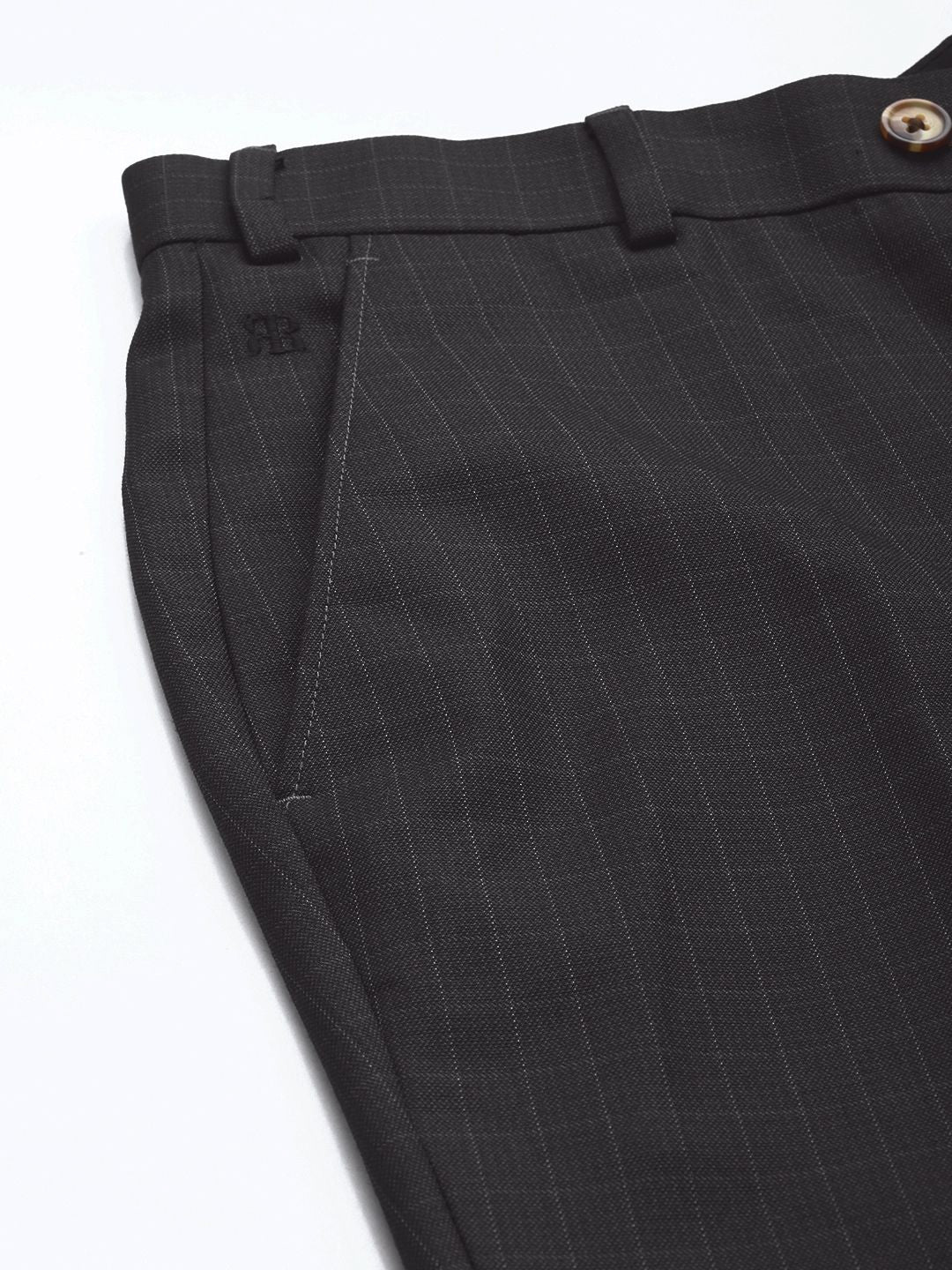 Raymond Men Checked Slim Fit Formal Trousers