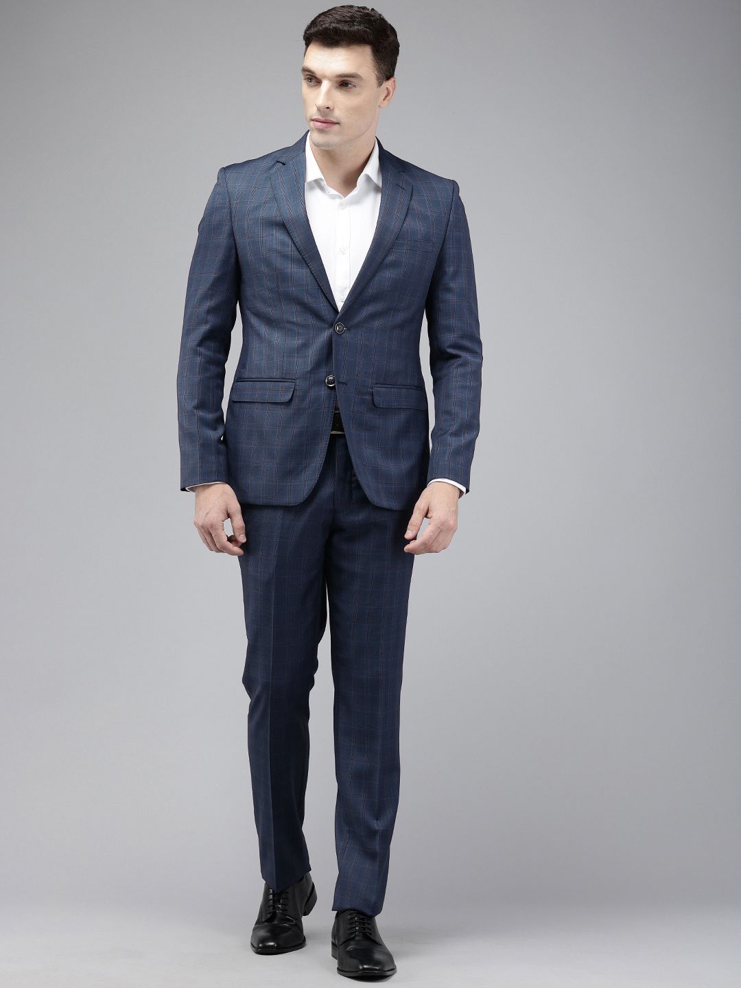 Park Avenue Checked Single Breasted Super Slim Fit 2 Piece Formal Suits