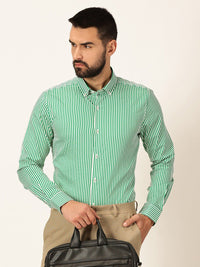 Thomas Scott Premium Striped Button-Down Collar Long Sleeves Formal Shirt
