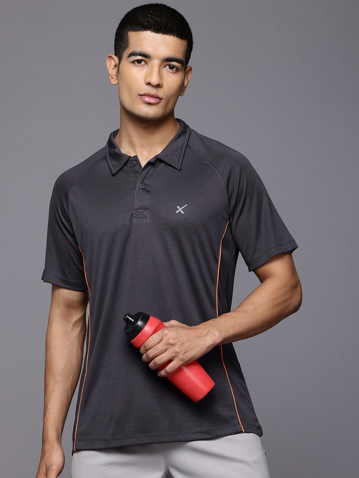 HRX by Hrithik Roshan Men Polo Collar Rapid-Dry Training T-shirt