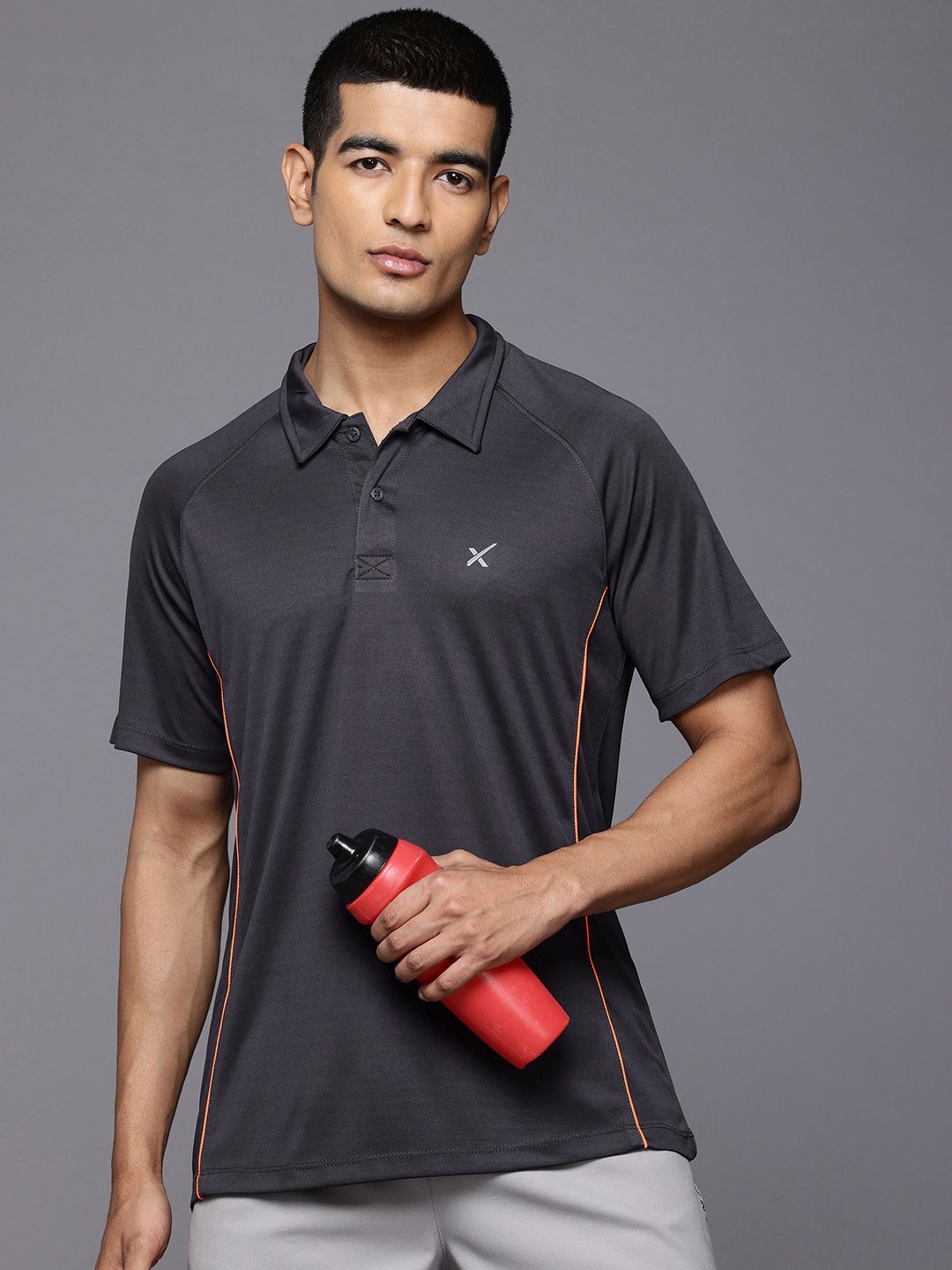 HRX by Hrithik Roshan Men Polo Collar Rapid-Dry Training T-shirt