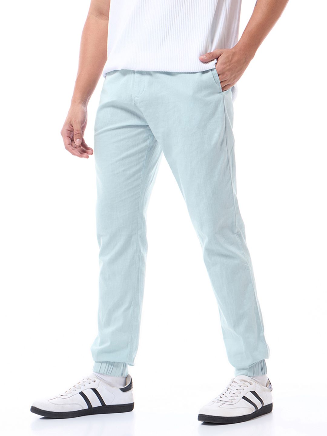 Bewakoof Men Sky Blue Joggers