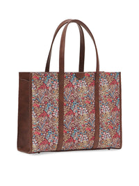 TEAL BY CHUMBAK Floral Printed Oversized Shopper Tote Bag