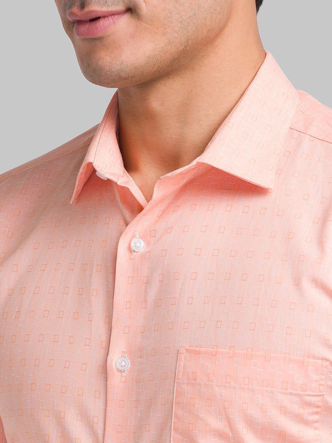 Park Avenue Slim Fit Geometric Printed Pure Cotton Formal Shirt