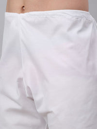 Jompers Floral bersulam Chikankari Pure Cotton Kurta dengan Churidar