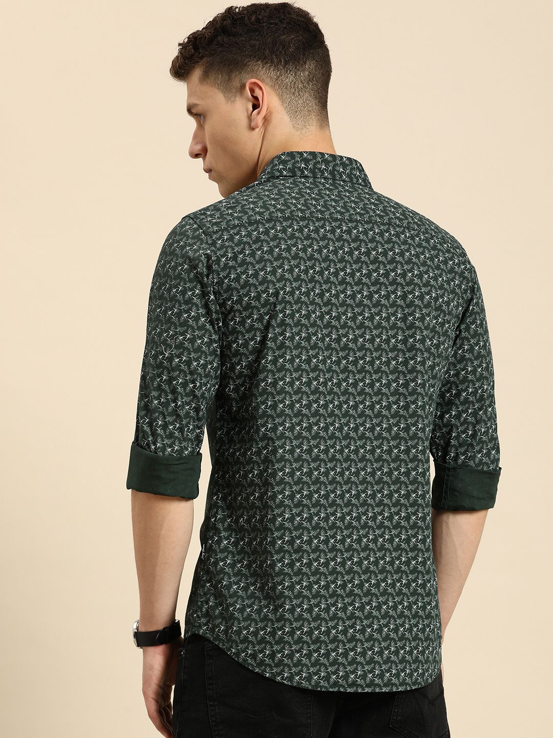 Being Human Pure Cotton Floral Printed Casual Shirt