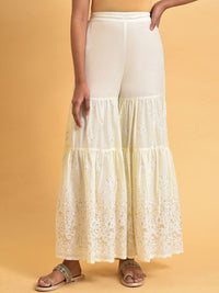 W Women Loose Fit Pleated Pure Cotton Trousers