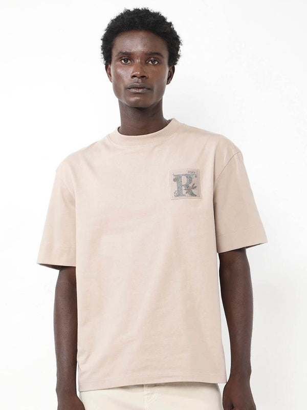 RARE RABBIT Men Yates Round Neck Oversized T-Shirt