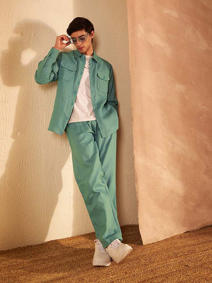 DENNISON Pure Cotton Shirt With Trousers Co-Ords