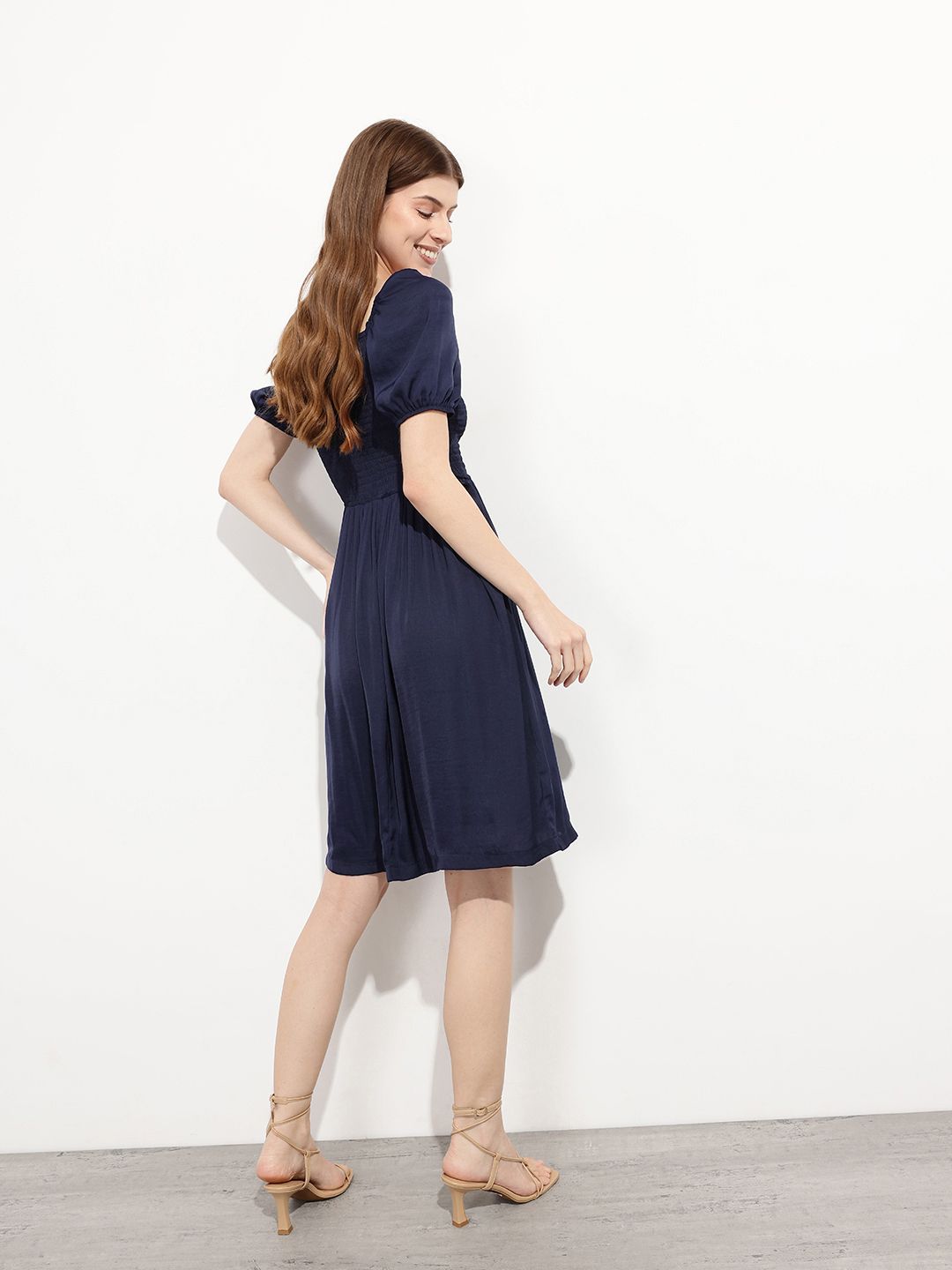 DressBerry Smock & Sway Classy Casual Fit and Flare Dress