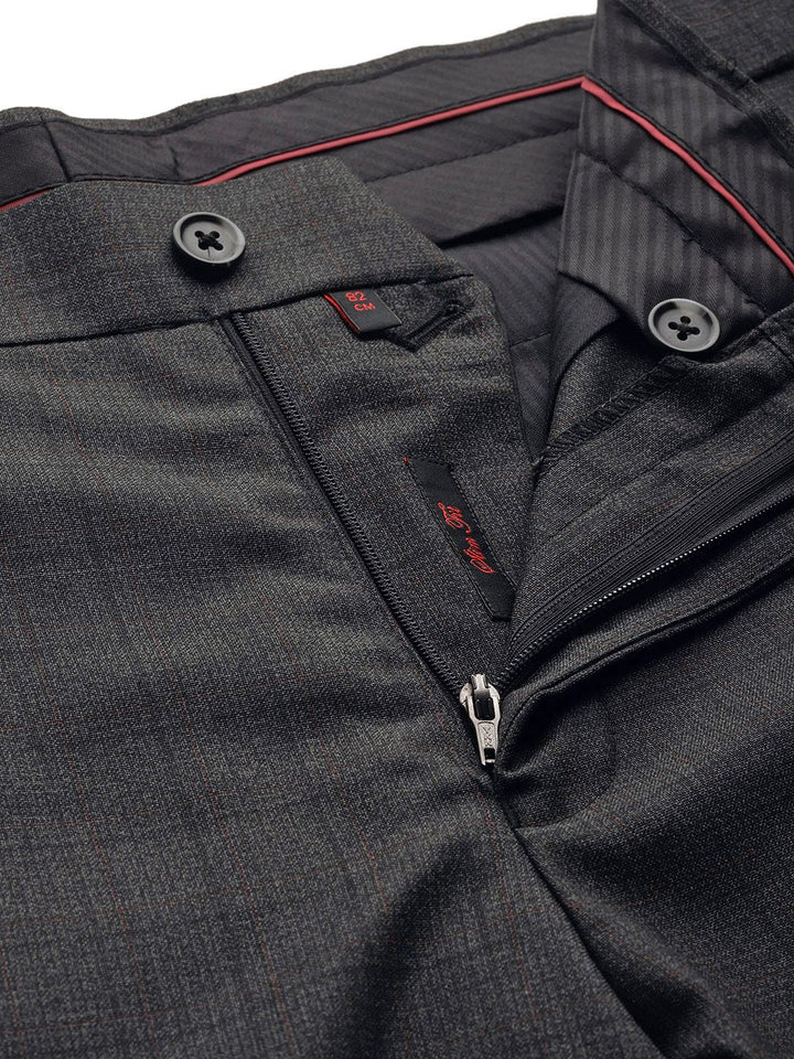 Raymond Men Checked Slim Fit Trousers