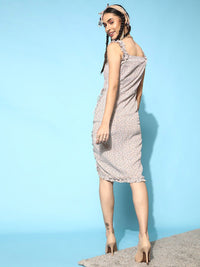 STREET 9 Women Classy Beige Floral Dress