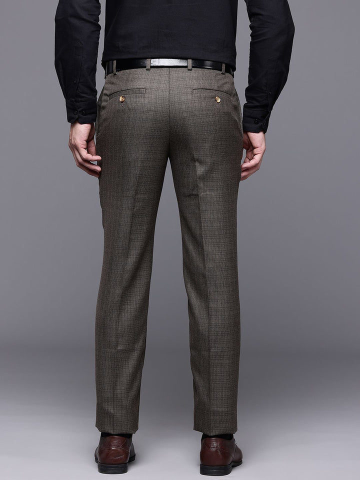 Raymond Men Textured Slim Fit Formal Trousers