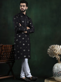 SOJANYA Ethnic Motifs Embroidered Mandarin Collar Sequinned Straight Kurta