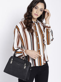 Lino Perros Black Solid Handheld Bag