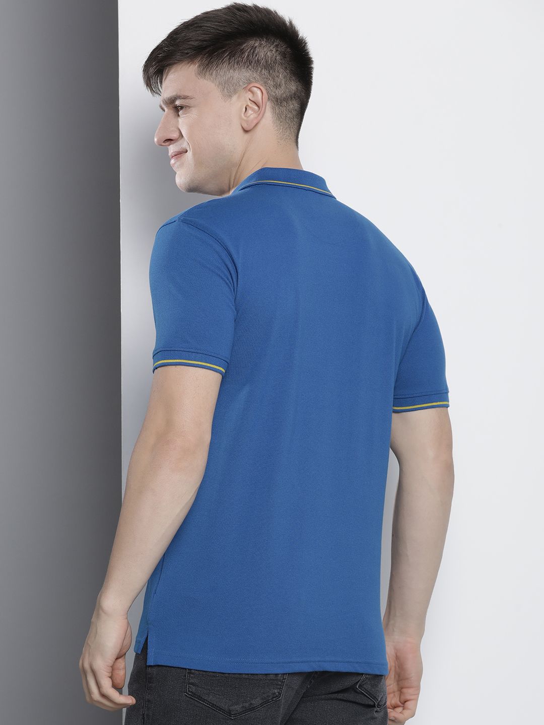 The Indian Garage Co Men Solid Polo Collar T-shirt