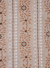 Myntra Elegant Homes Beige Cotton Floral 400 TC Single Cadar dengan 1 Sarung Bantal