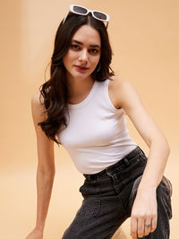 SASSAFRAS BASICS round Neck Sleeveless Cotton Tank Top