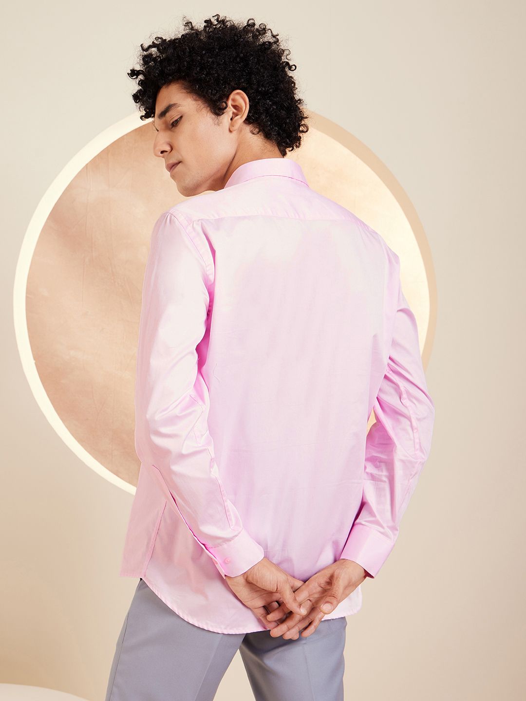 DENNISON Brand Logo Cotton Satin Shirt