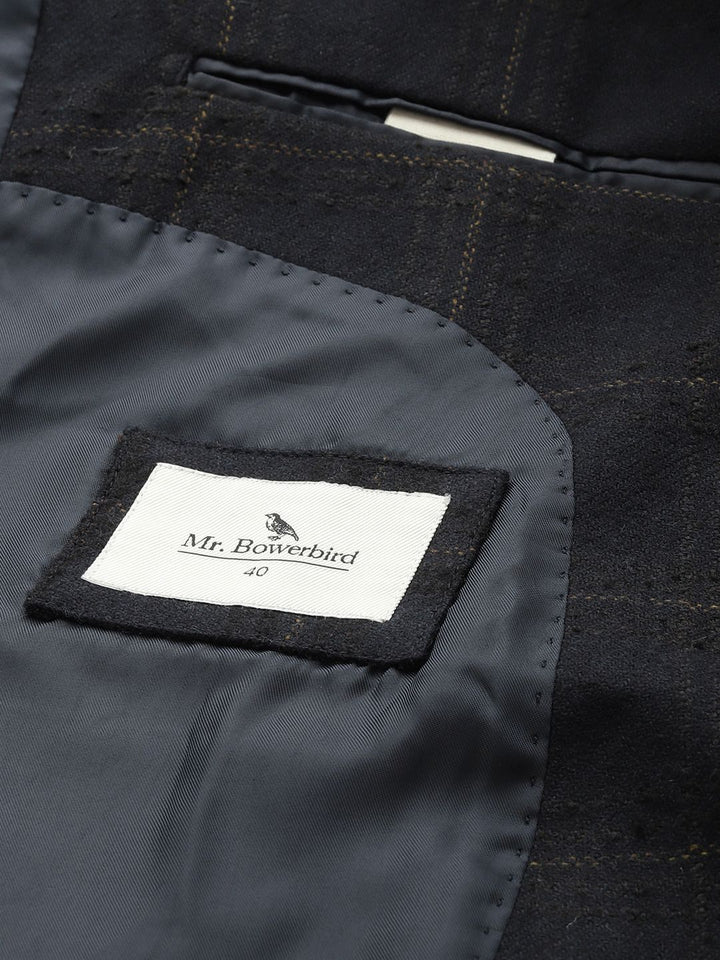 Mr Bowerbird Checked Single-Breasted Tailored Fit Casual Blazer
