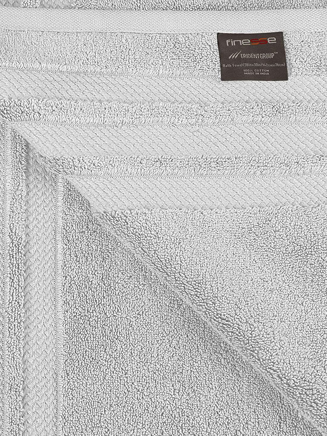 MYTRIDENT Unisex Set Of 6 Grey Solid 625 GSM Cotton Towels
