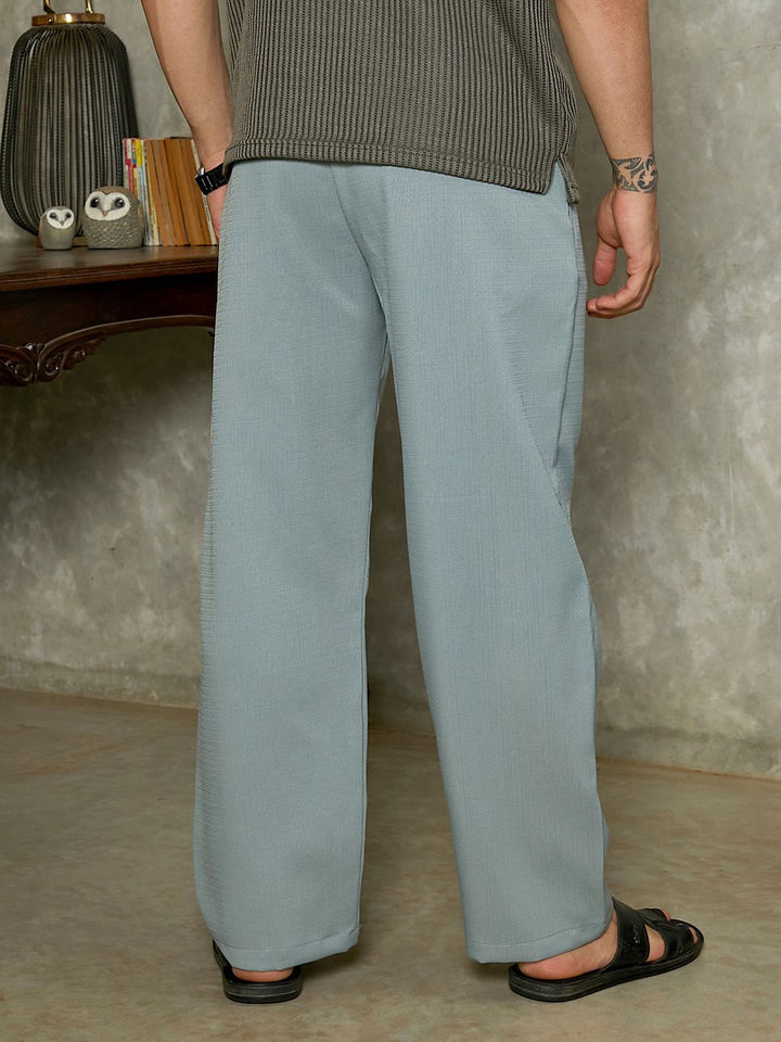 Campus Sutra Men Comfort Mid-Rise Trousers