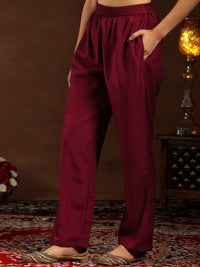 Libas Women Embroidered Regular Sequinned Kurta with Trousers & With Dupatta