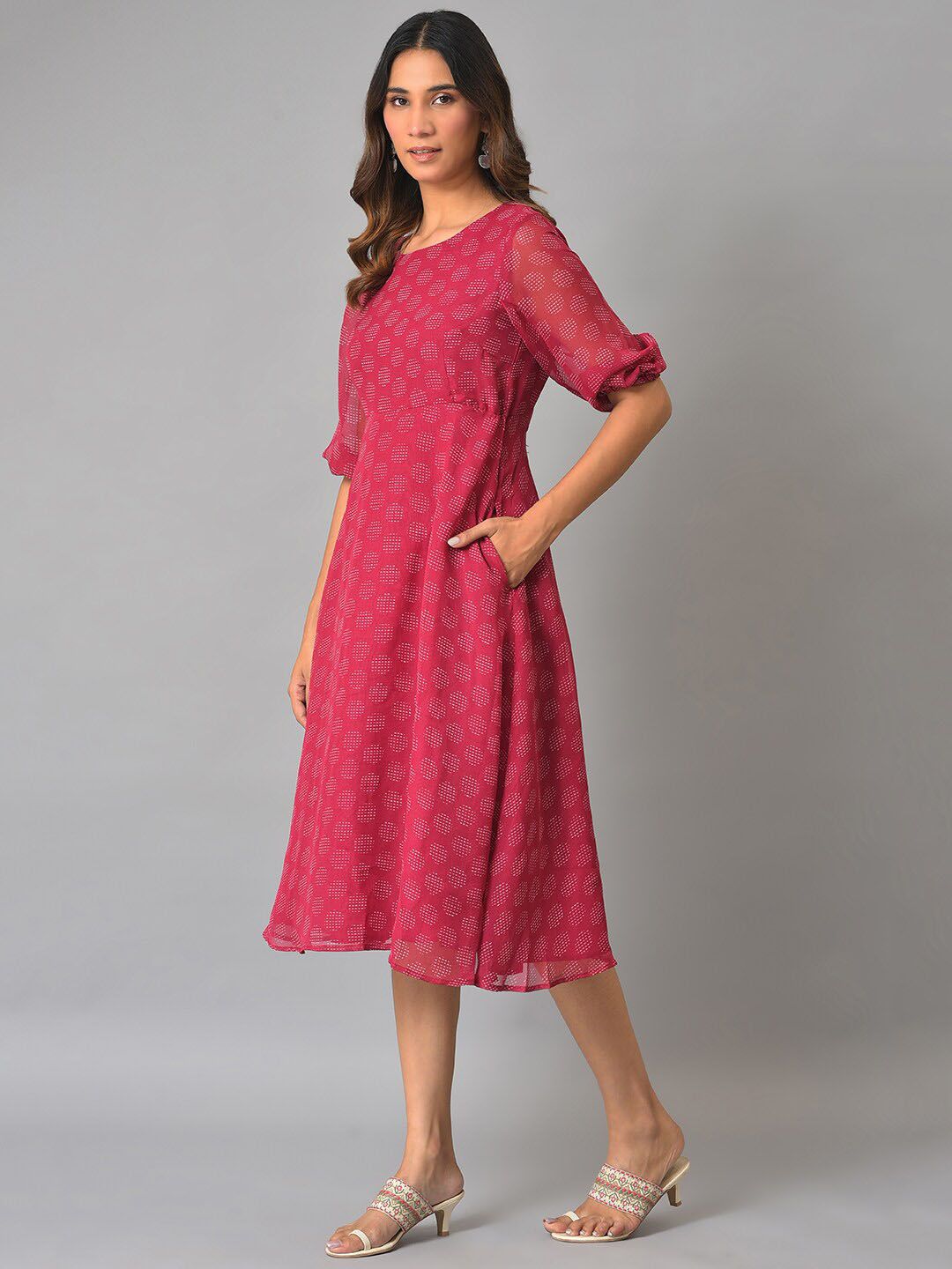W A-Line Midi Dress