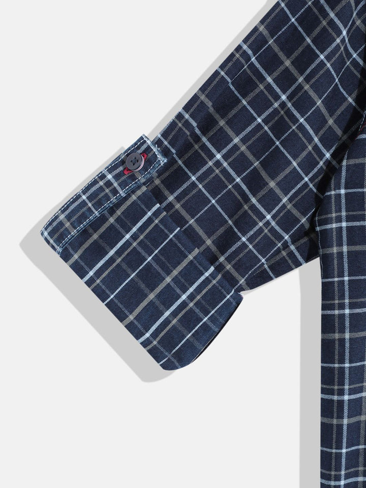 Monte Carlo Boys Tartan Checked Casual Smart Fit Shirt