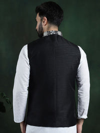 SOJANYA Jaket Tenun Nehru Lelaki Sulam