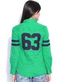 Tokyo Talkies Green Casual Shirt