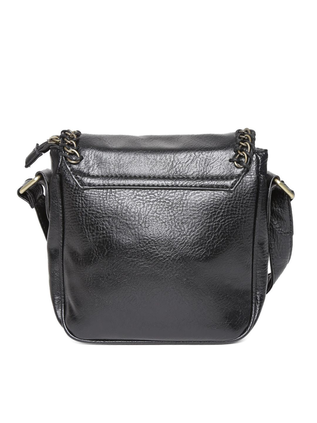 Lino Perros Black Textured Sling Bag