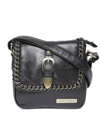 Lino Perros Black Textured Sling Bag