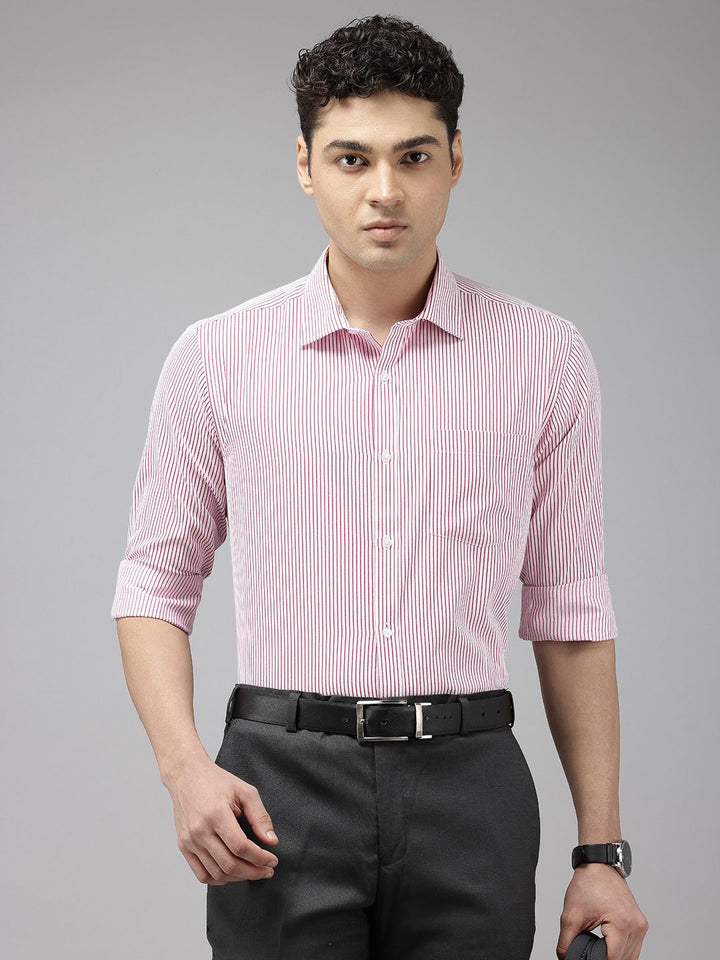 Park Avenue Slim Fit Opaque Striped Formal Shirt