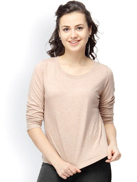Campus Sutra Beige T-shirt