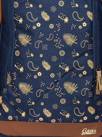 Gear Unisex Navy Blue Printed Backpack