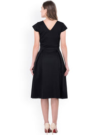 Athena Women Black Fit & Flare Dress