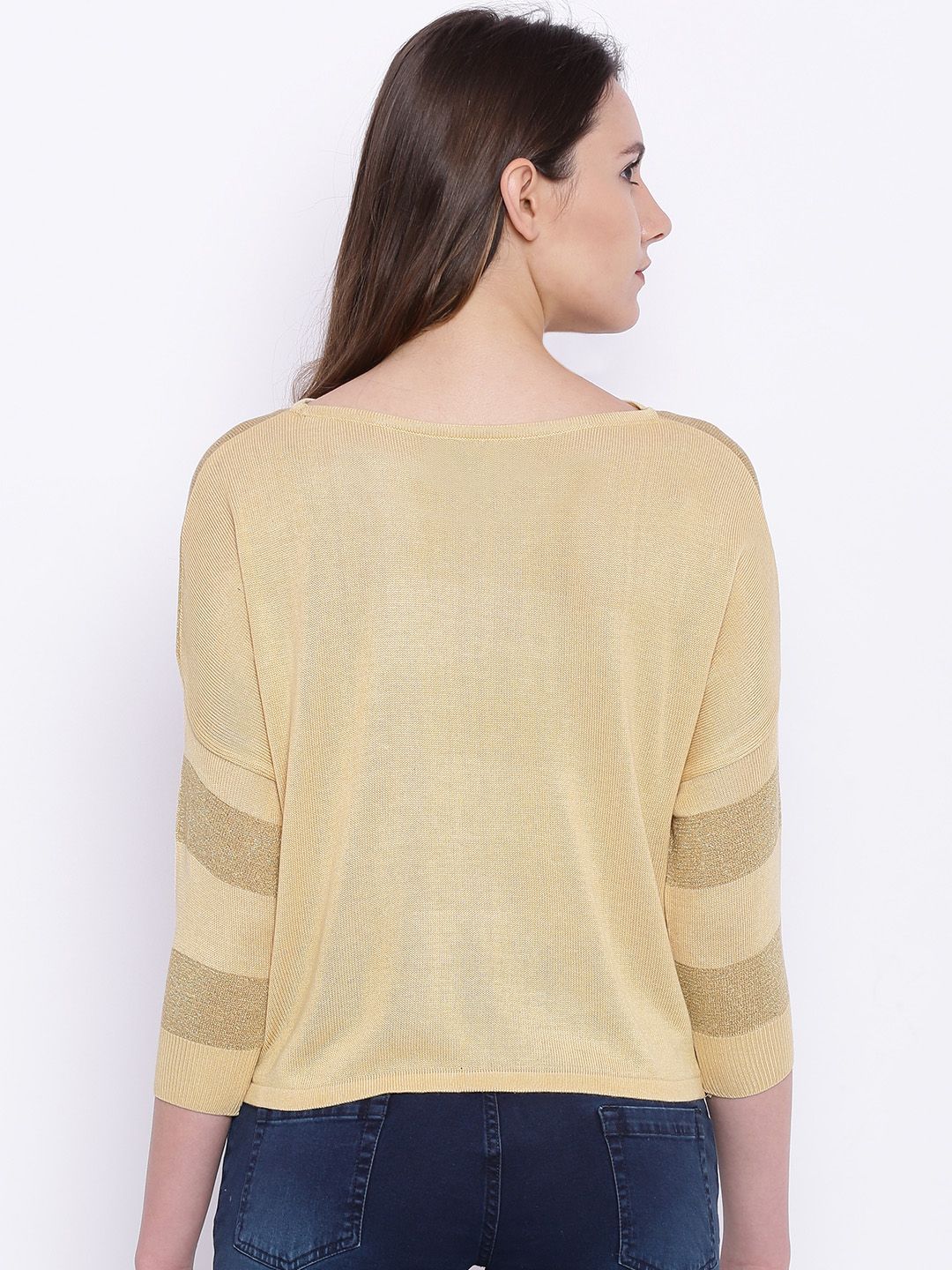 Park Avenue Khaki Striped Boxy Crop Top