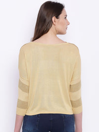 Park Avenue Khaki Striped Boxy Crop Top