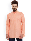 SOJANYA Lelaki Orange Solid Kurta Lurus
