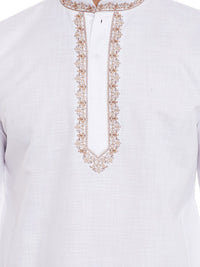 SOJANYA Lelaki Putih Solid Kurta Lurus