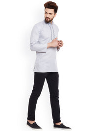 SOJANYA Kurta Pendek Kelabu Lelaki