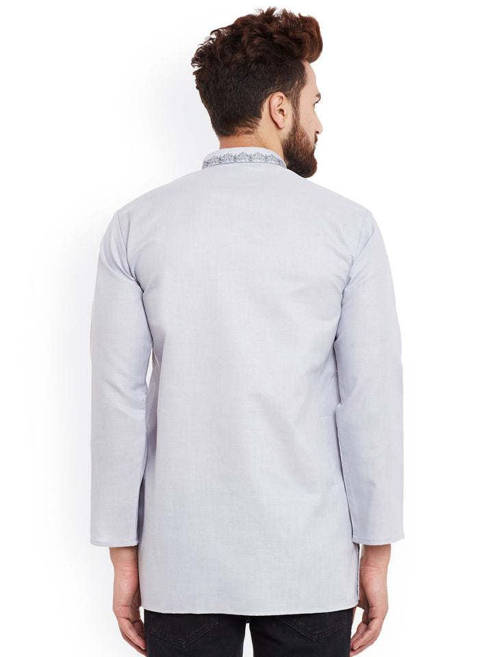SOJANYA Kurta Pendek Kelabu Lelaki